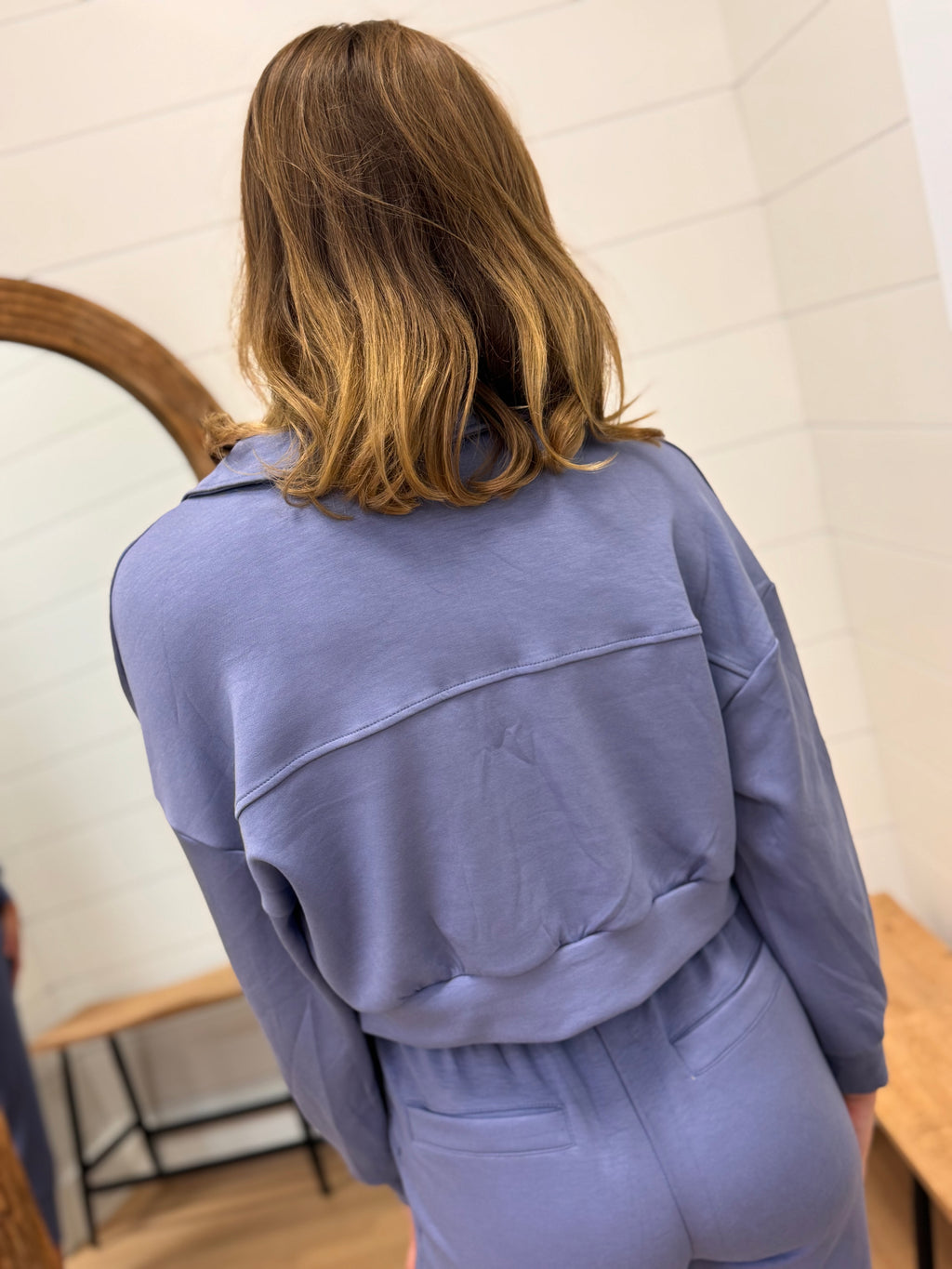 Zip up Cropped Sweatshirt