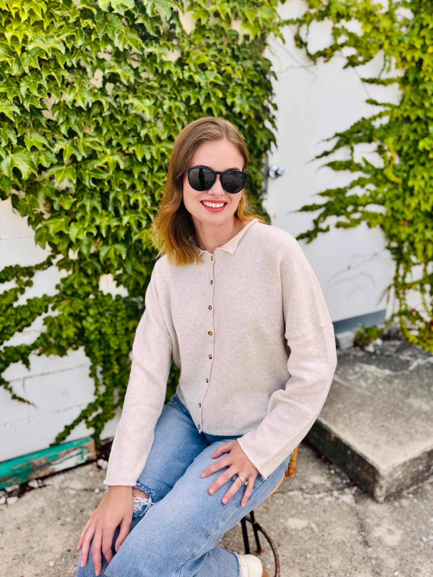 Lightweight Button Down Knit Cardigan