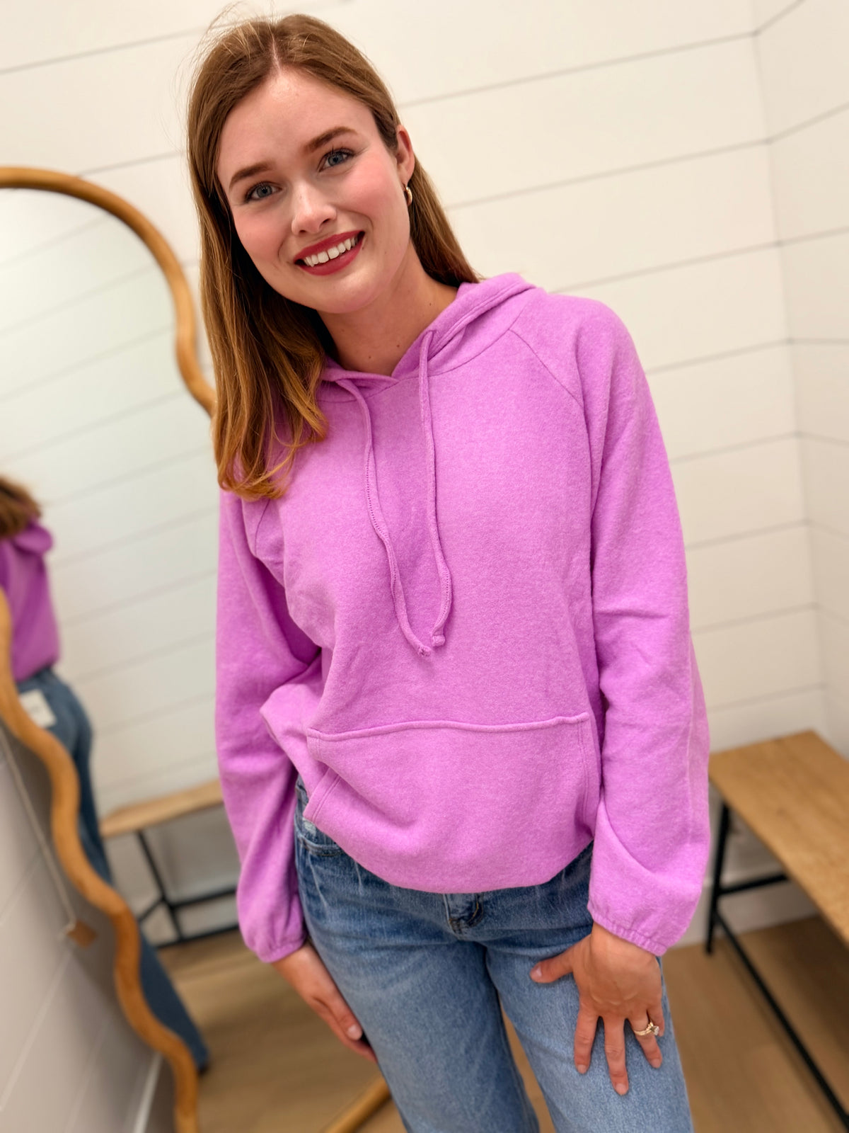 Brushed Hacci Melange Hoodie