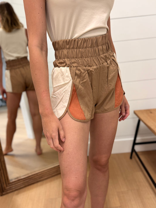 Throwback Gym Shorts - Mocha