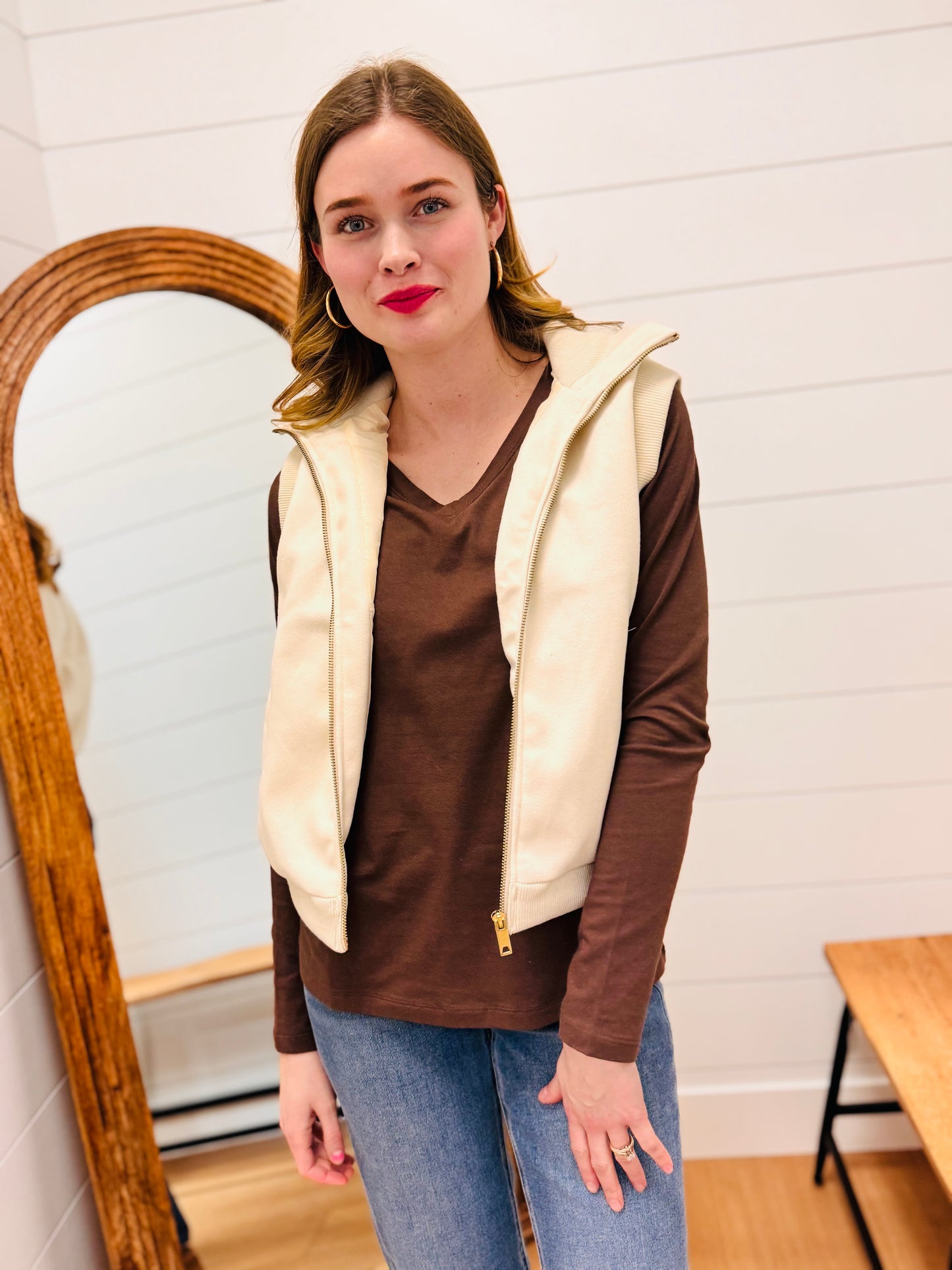 Front Zip Pocketed Vest