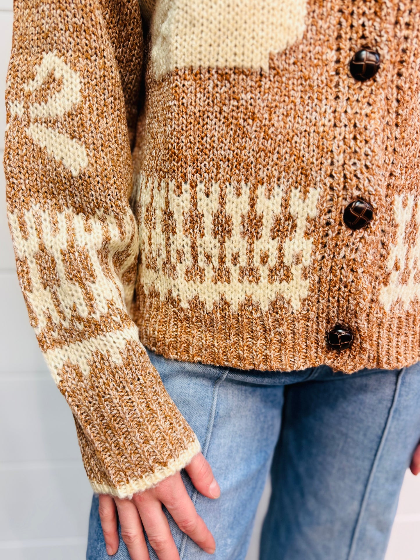 Oversized Goose Sweater Cardigan