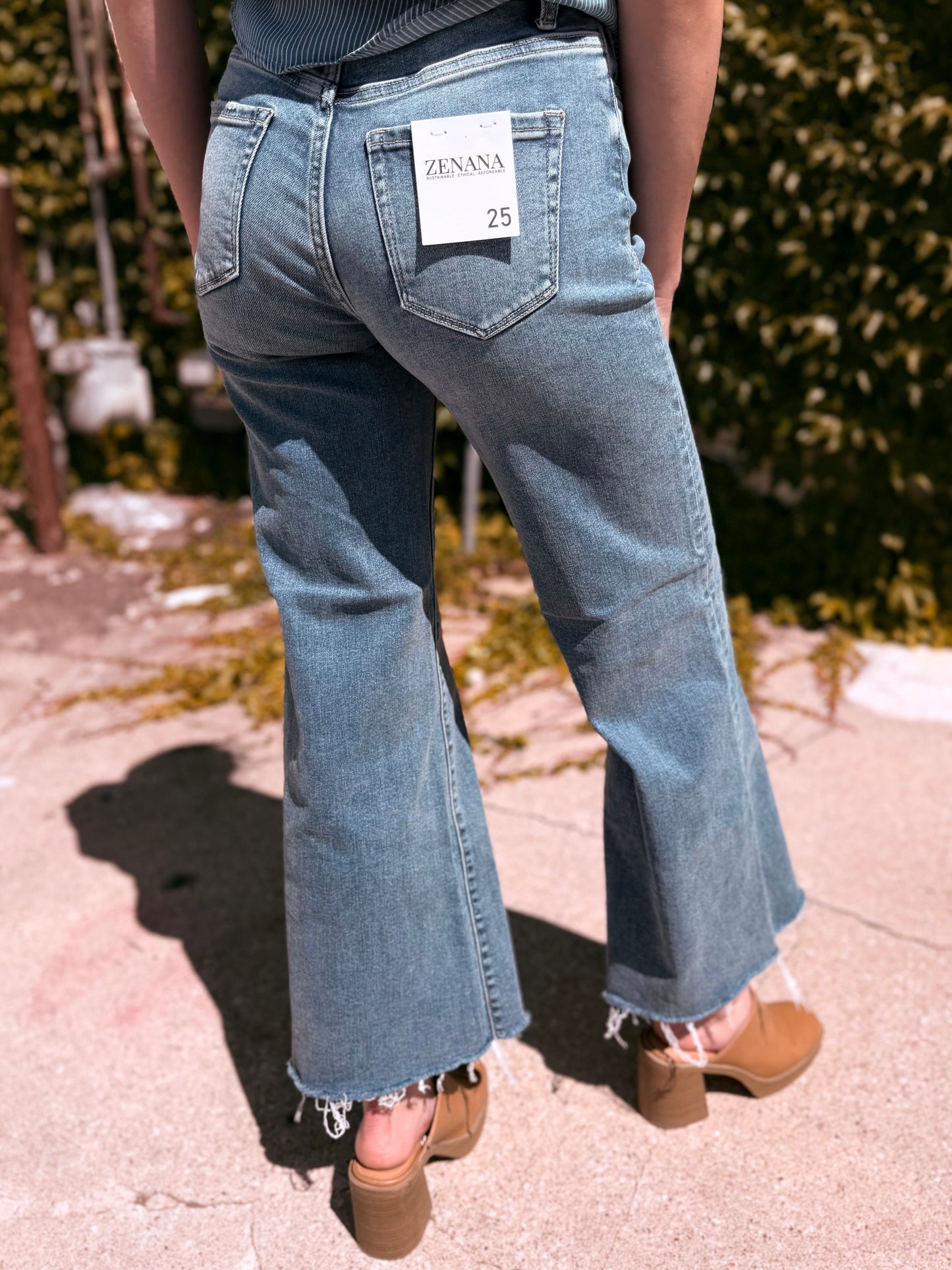 High Rise Flare Bottom Jeans