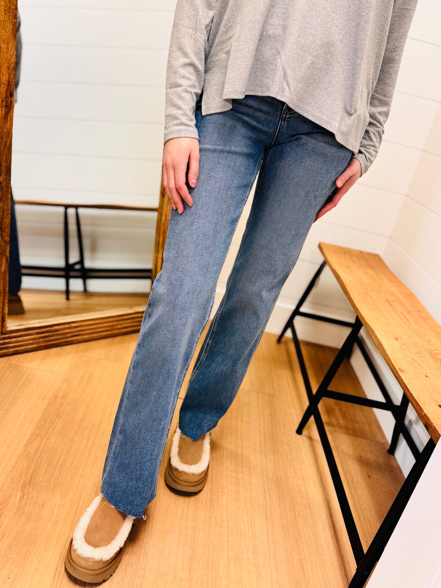 Tummy Control 4 Way Stretch Mid Rise Straight - Risen