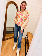 Floral Textured Sweater