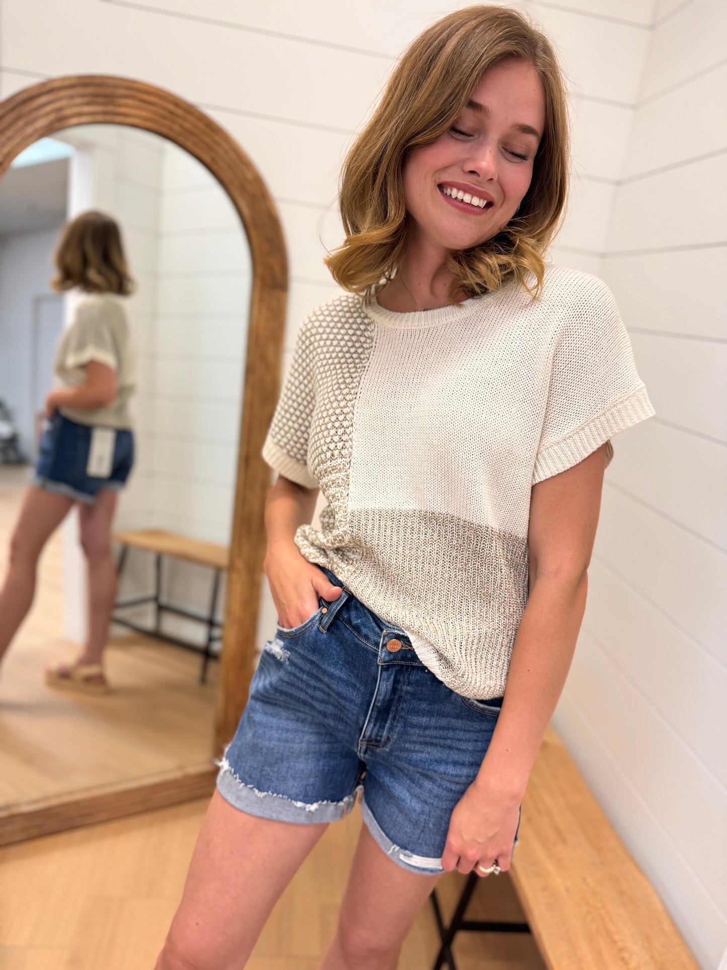 Color Block Sweater Tee