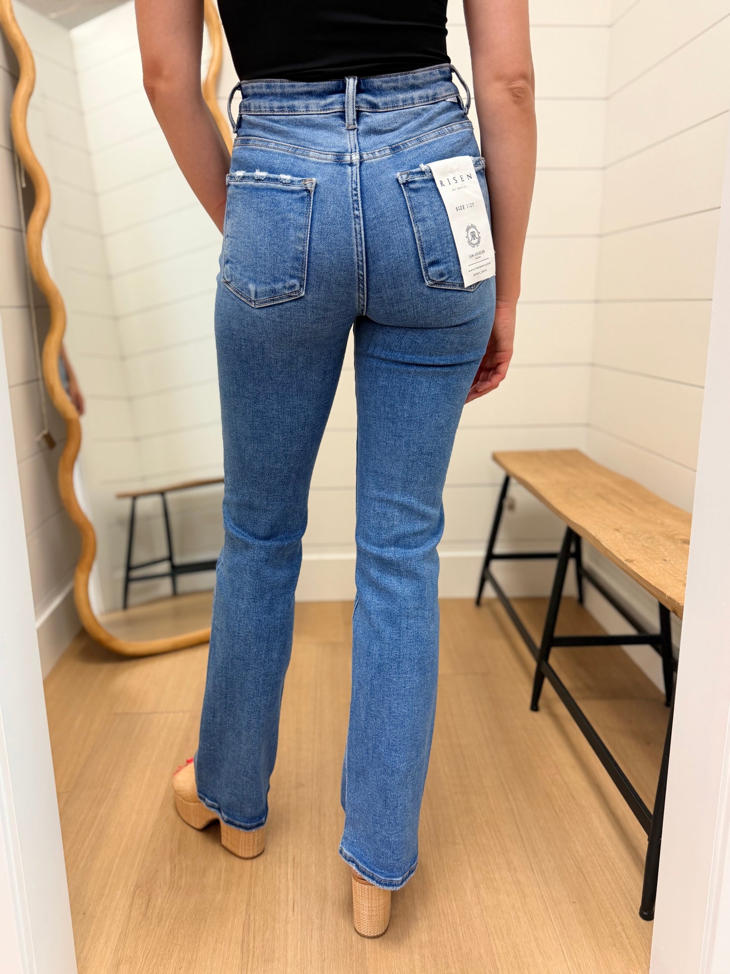 Tummy Control High Rise Straight Jeans - Risen