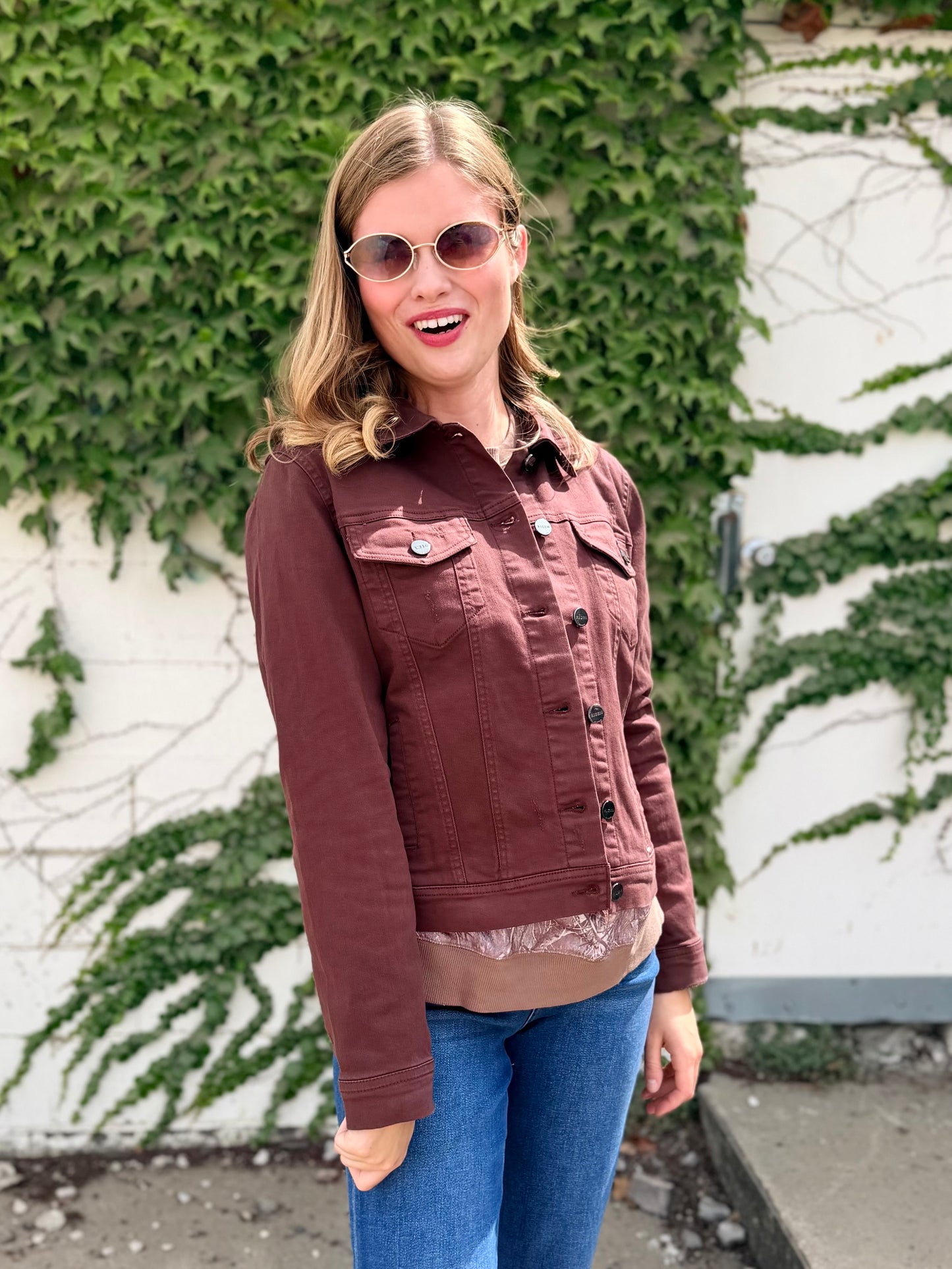 Chocolate Vintage Washed Jacket - Risen