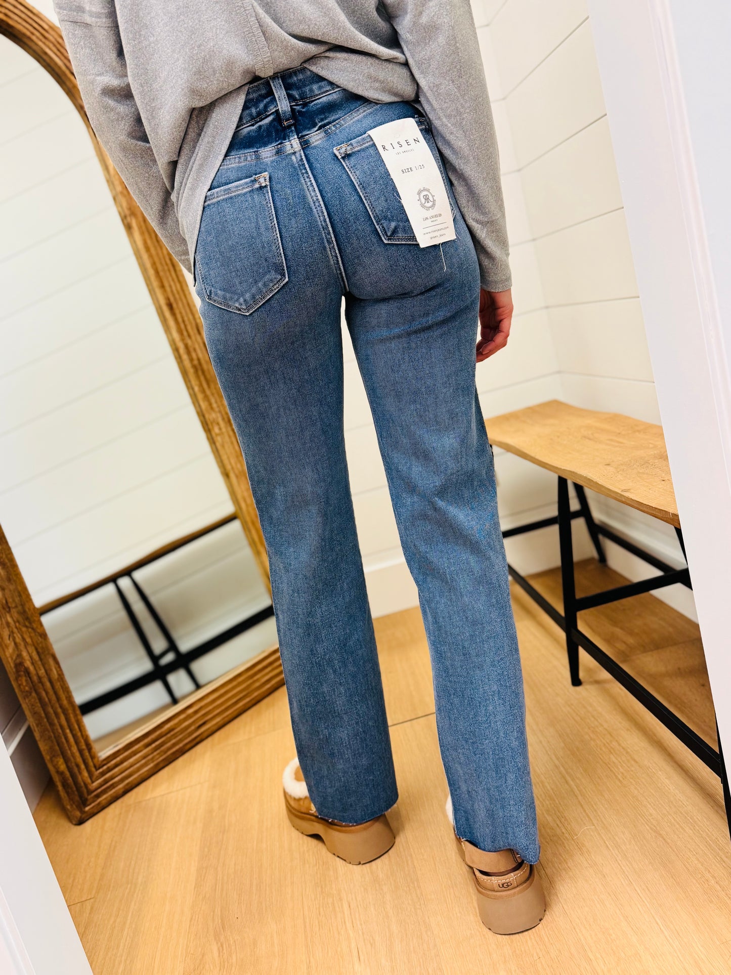 Tummy Control 4 Way Stretch Mid Rise Straight - Risen