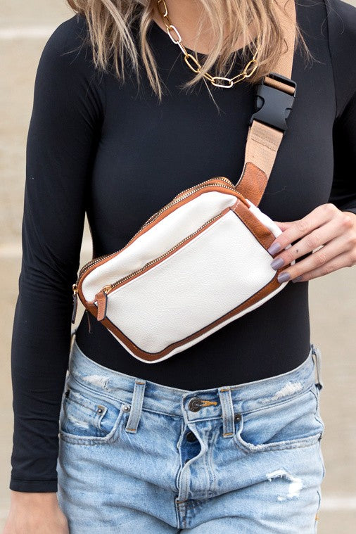 Vegan Leather Sling Belt Bum Bag Fanny Pack