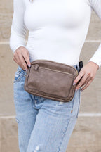 Vegan Leather Sling Belt Bum Bag Fanny Pack