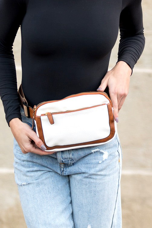 Vegan Leather Sling Belt Bum Bag Fanny Pack