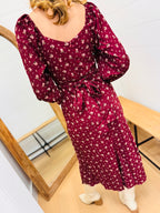 Floral Printed Back Tie Maxi Dress