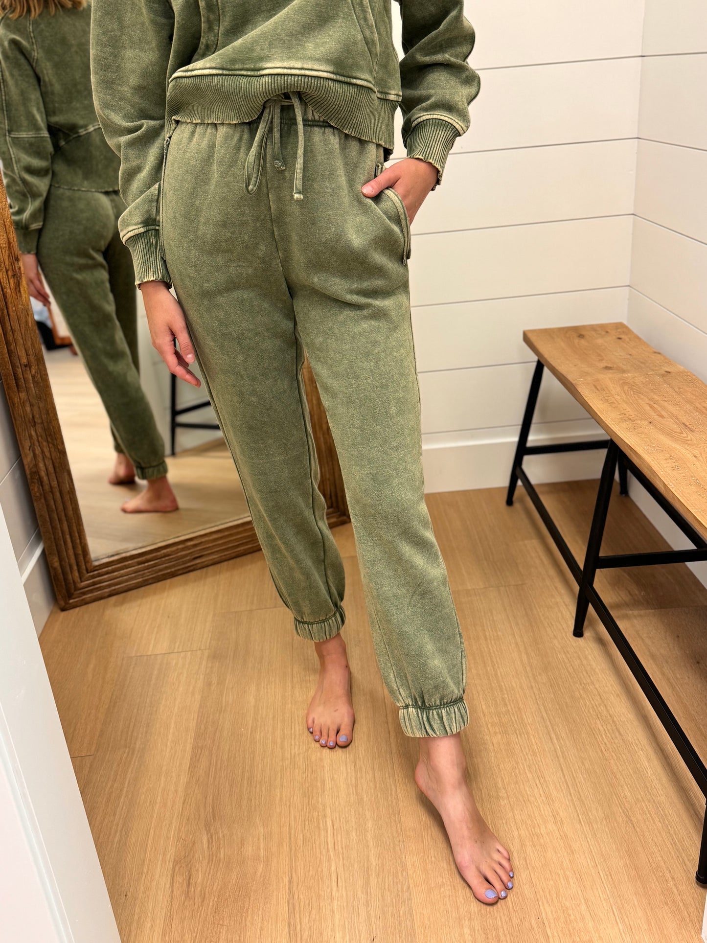 Washed and Worn Jogger Sweatpants