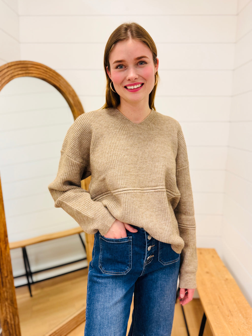 Cozy Sweater Hoodie Top