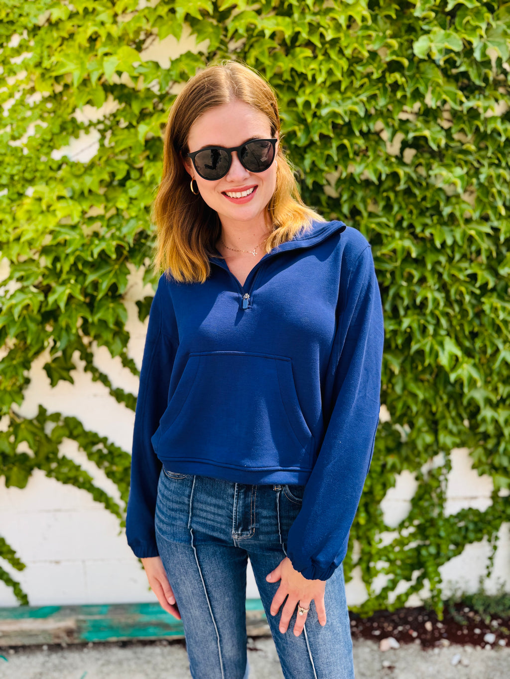 Half-zip Sweatshirt - Navy
