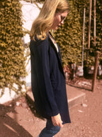 Jersey Open Front Long Blazer