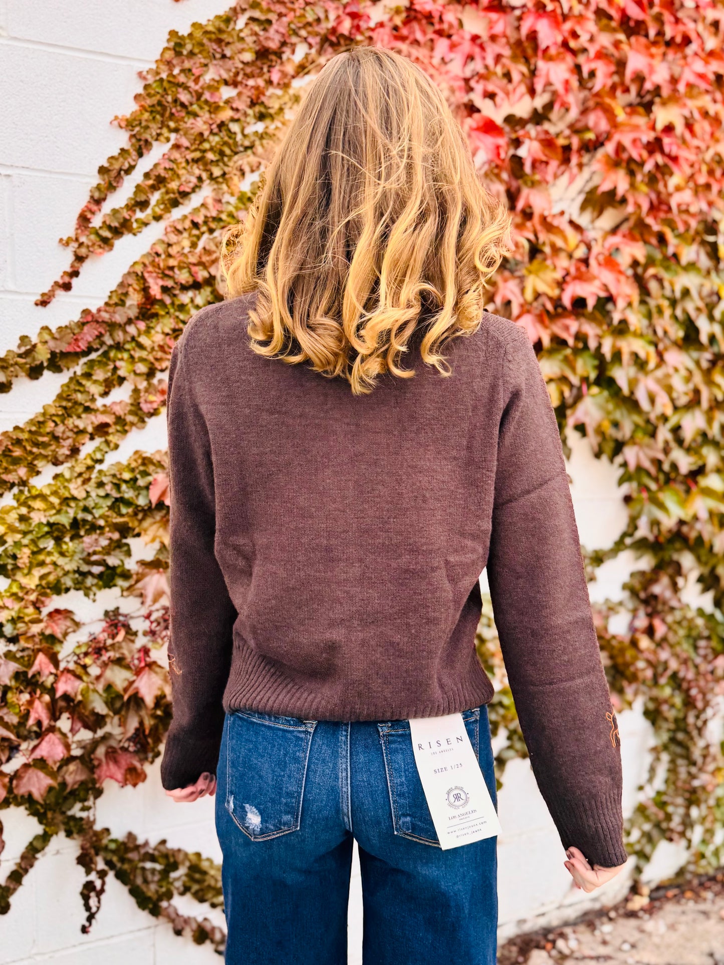 Animal Embroidery Detail Button Down Knit Cardigan