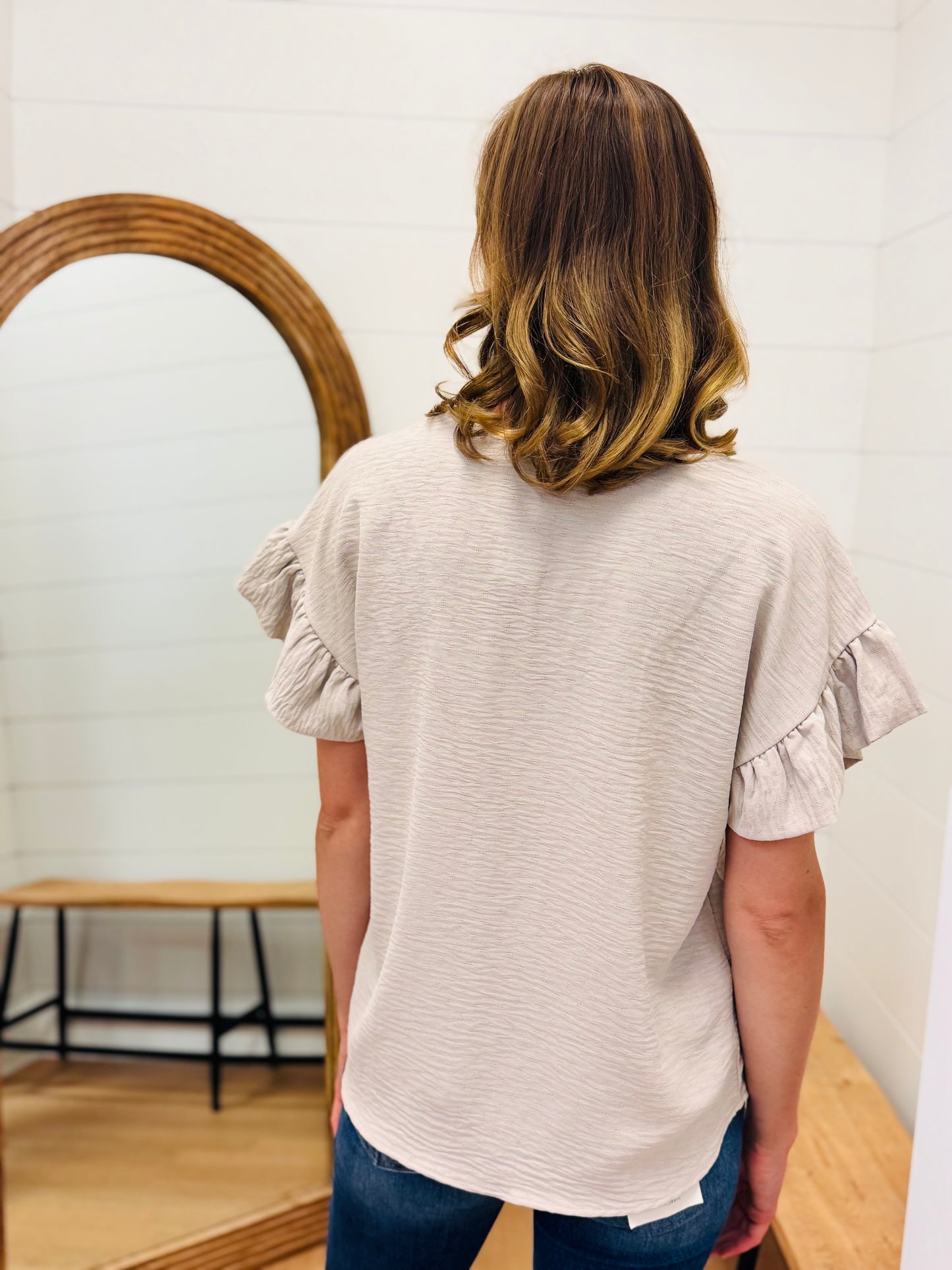 Jacquard Drop Shoulder Top