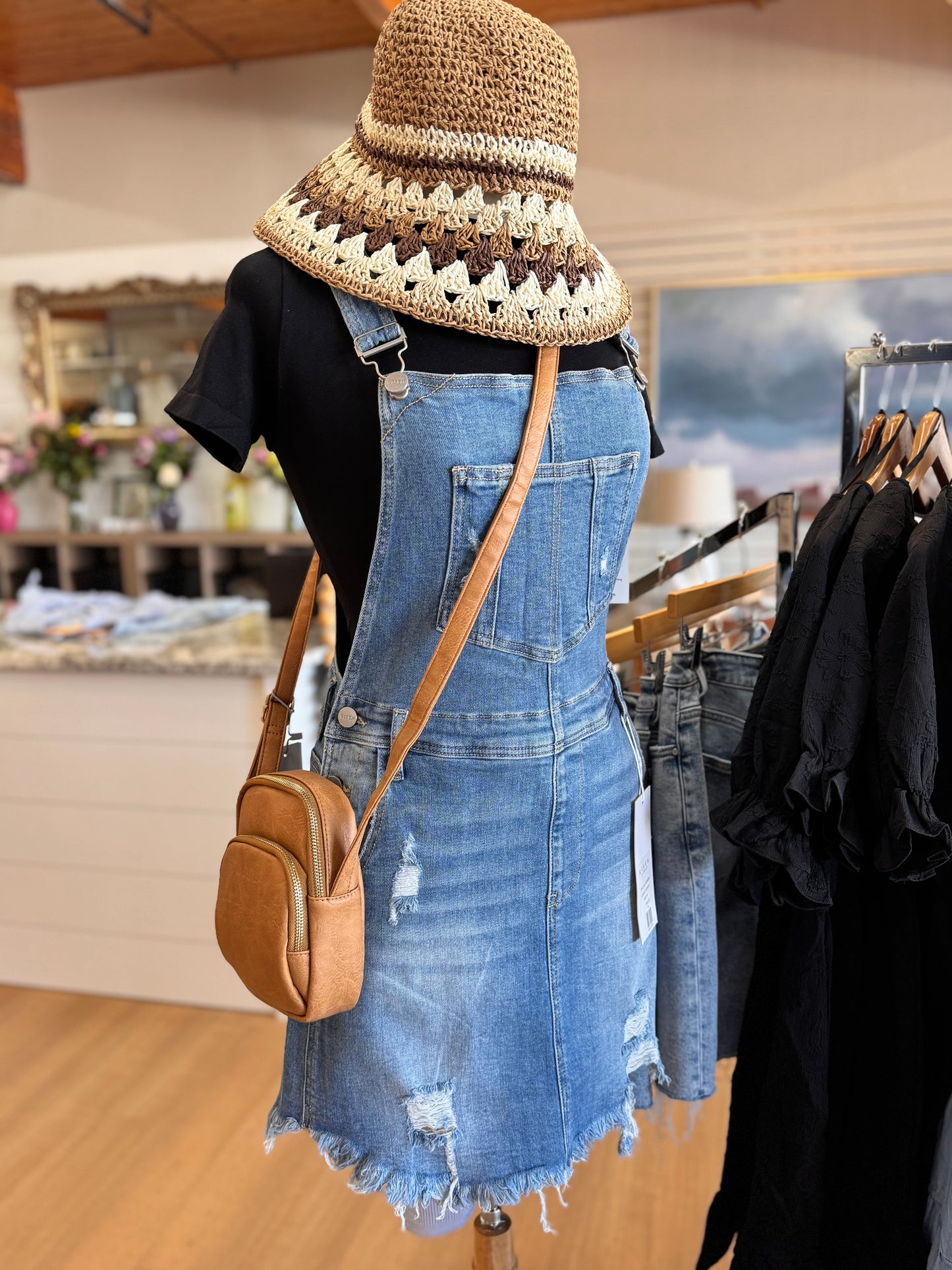 Denim Skirt Overalls - Risen