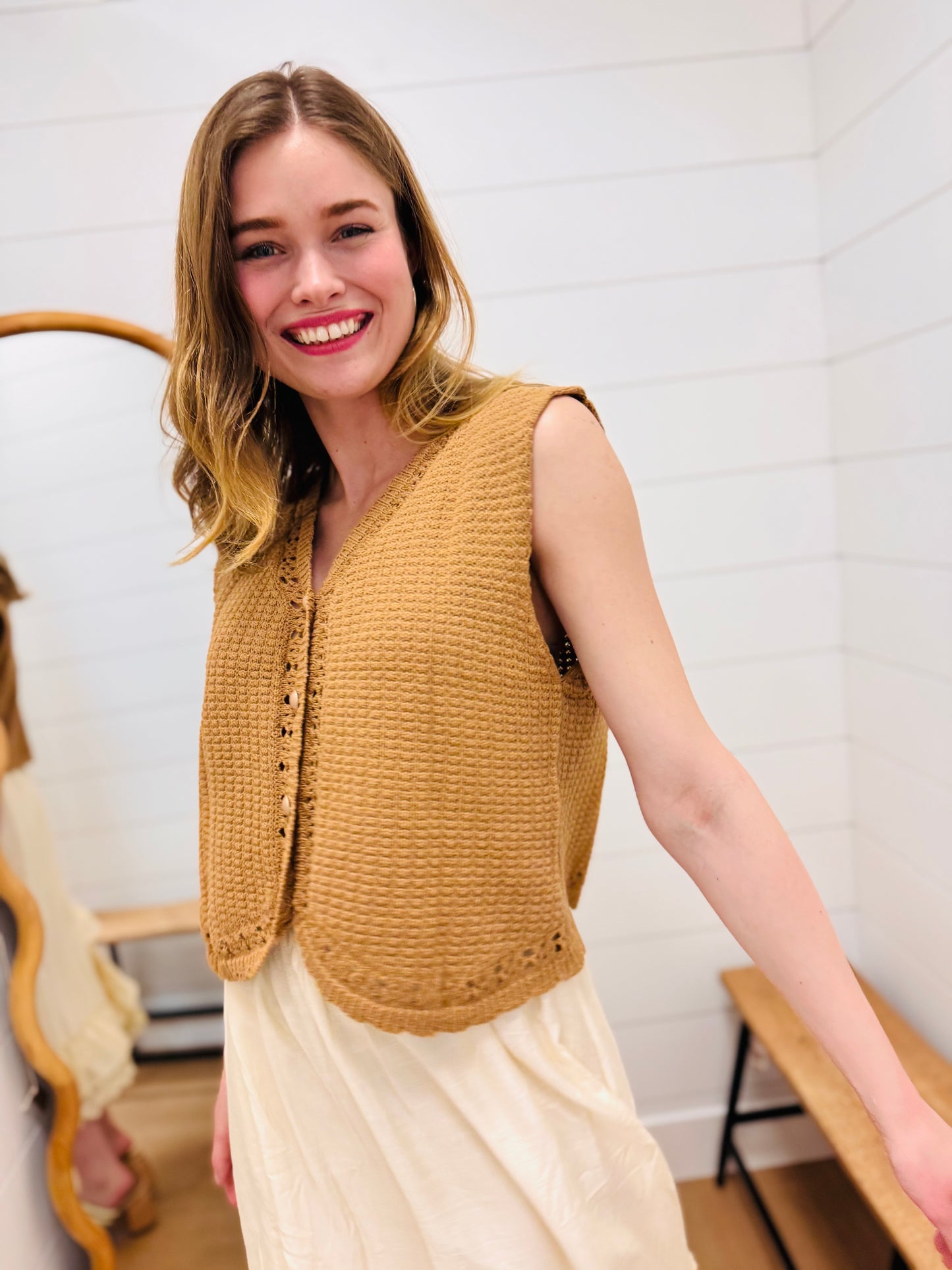 Vintage Vibes Mocha Vest