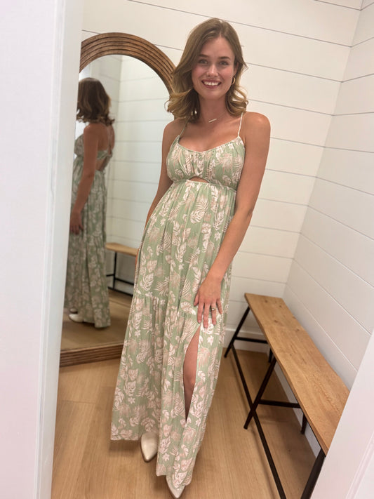 Leaf Me Maxi Dress