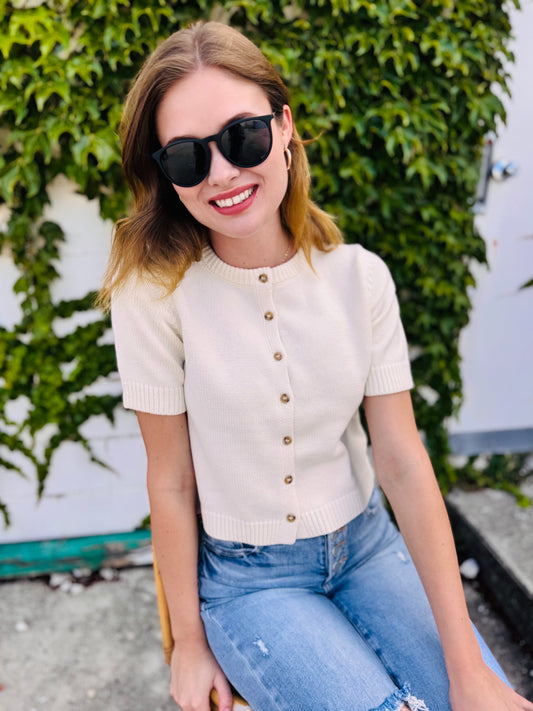 Button Down Knit Cardigan Sweater