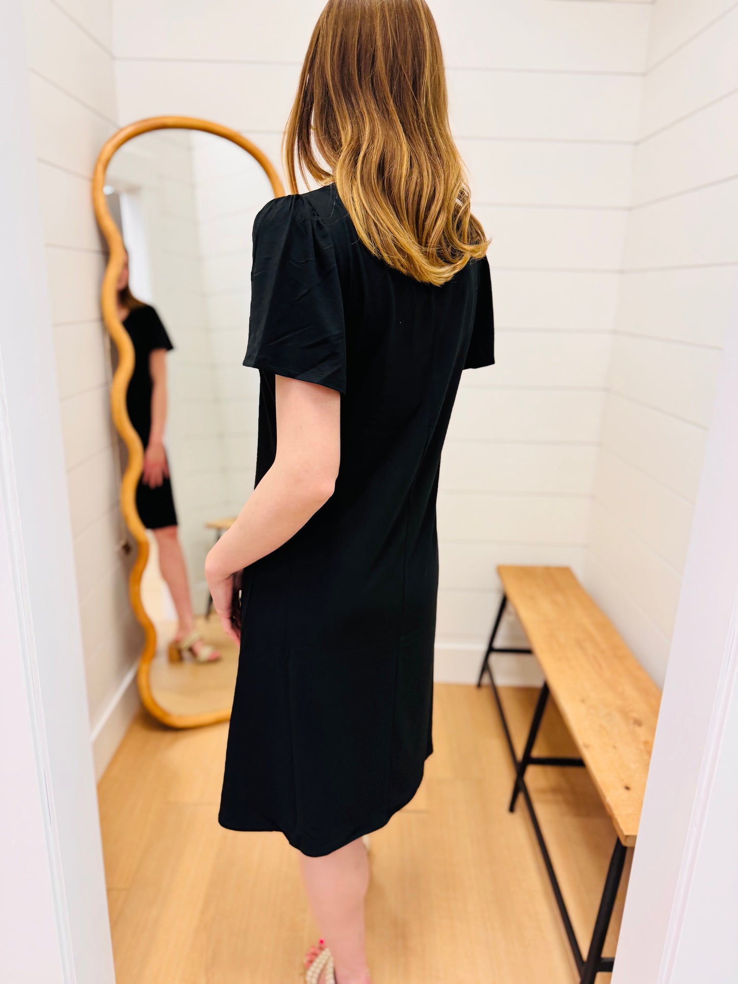 Ruffle Sleeve Dress