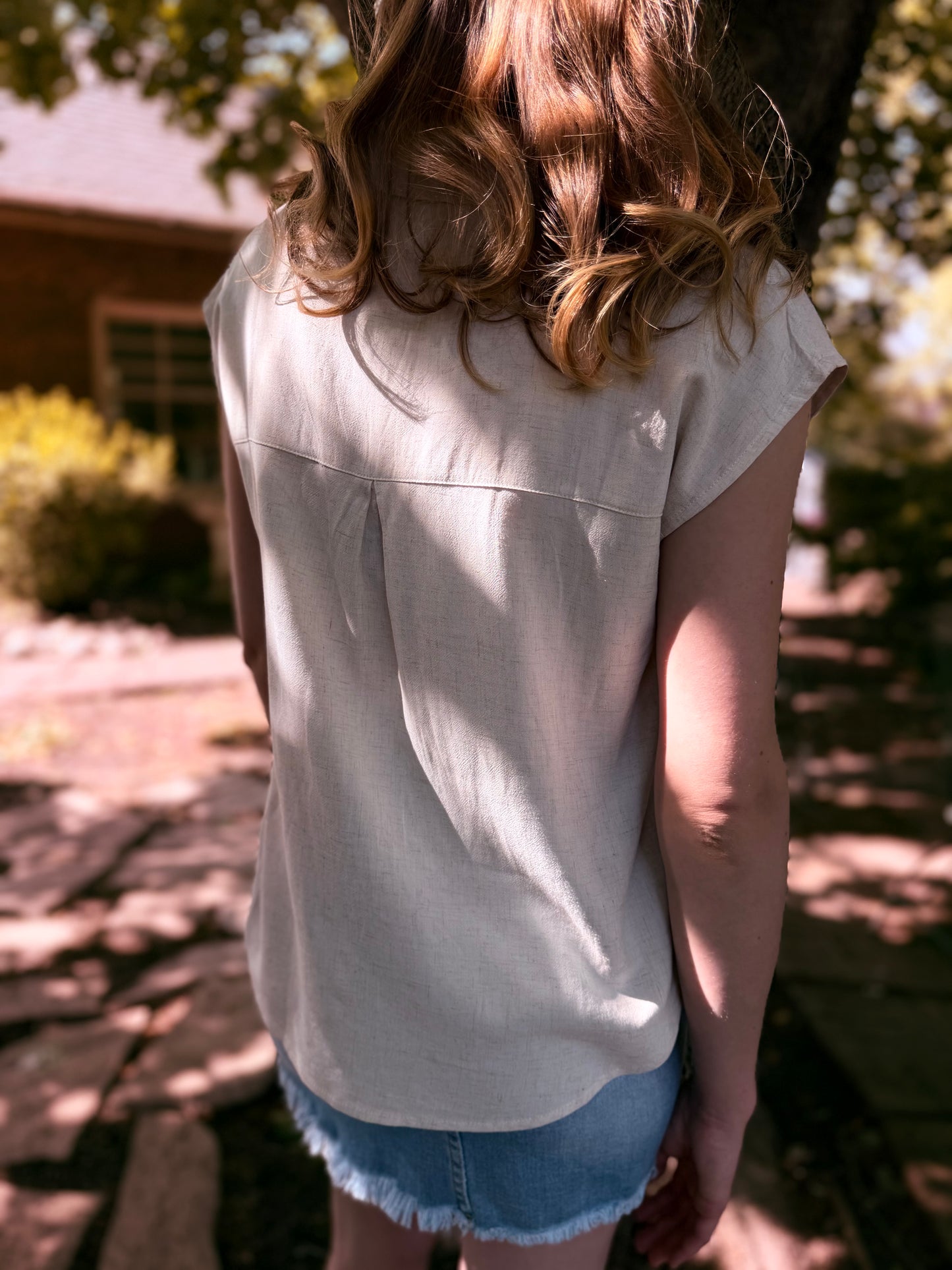 Linen Collared Short Sleeve Shirt