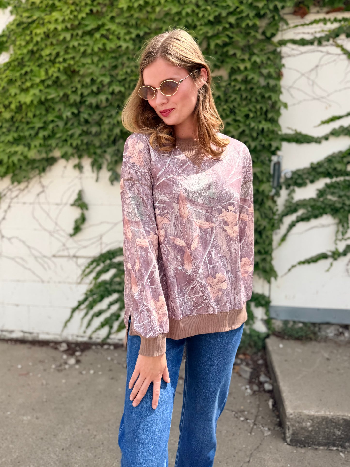 Camo Baggy Pullover Sweatshirt