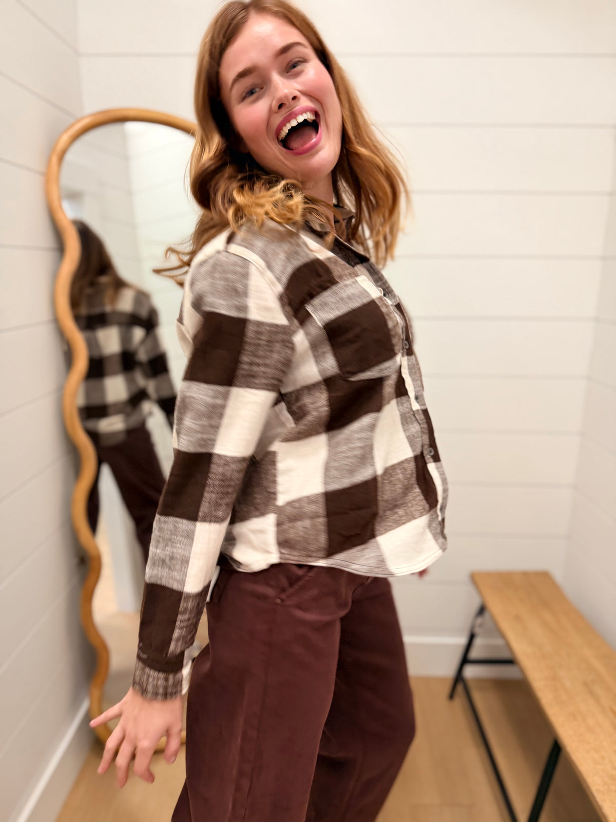 Button-down Long Sleeve Flannel Shirt