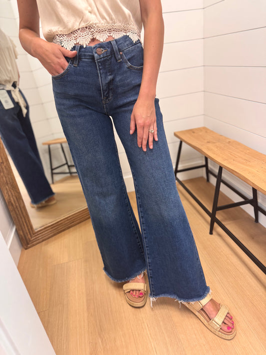 Mid Rise Wide Jeans with Tummy Tuck- Risen