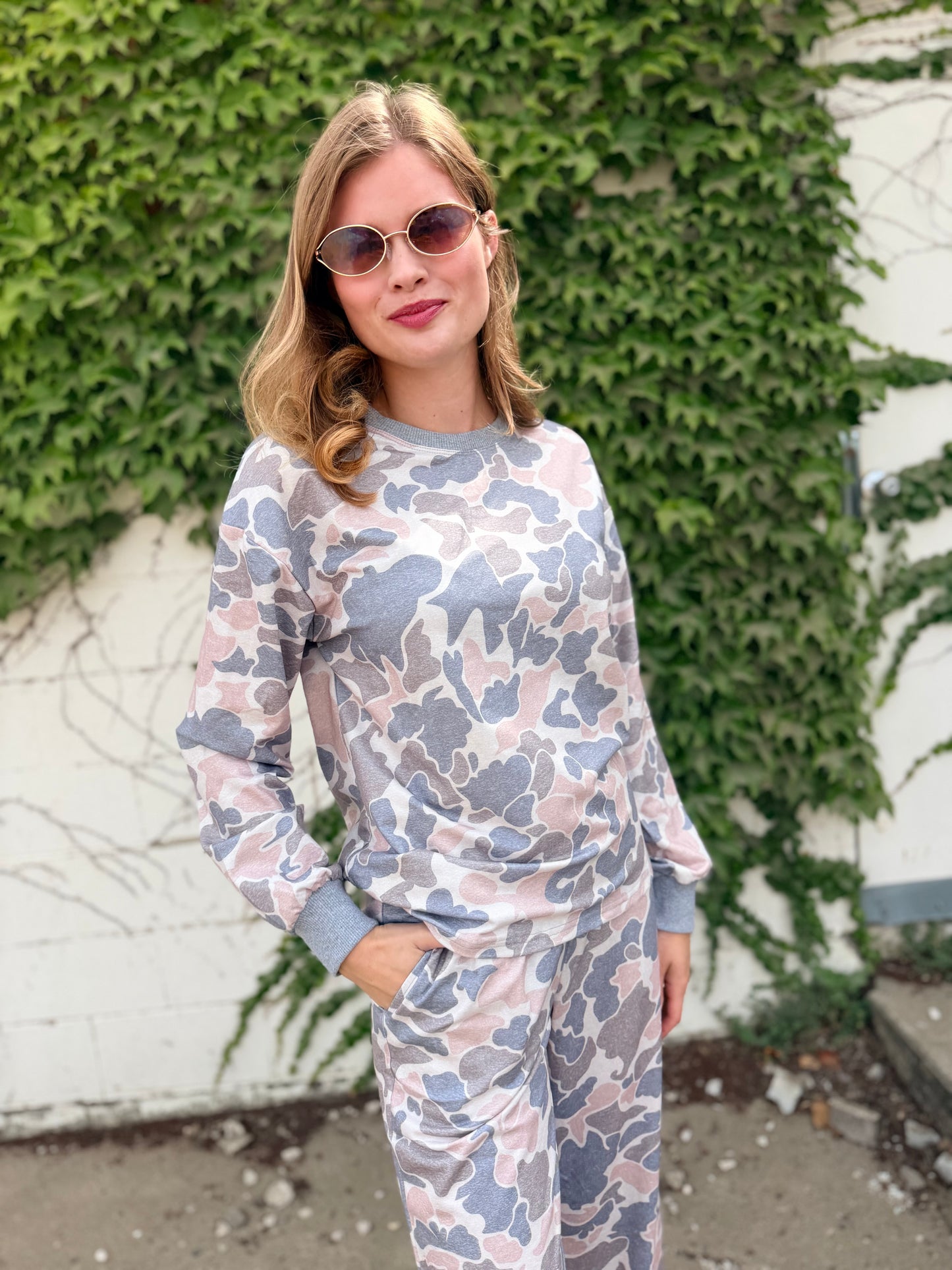 Camo Long Sleeve Top