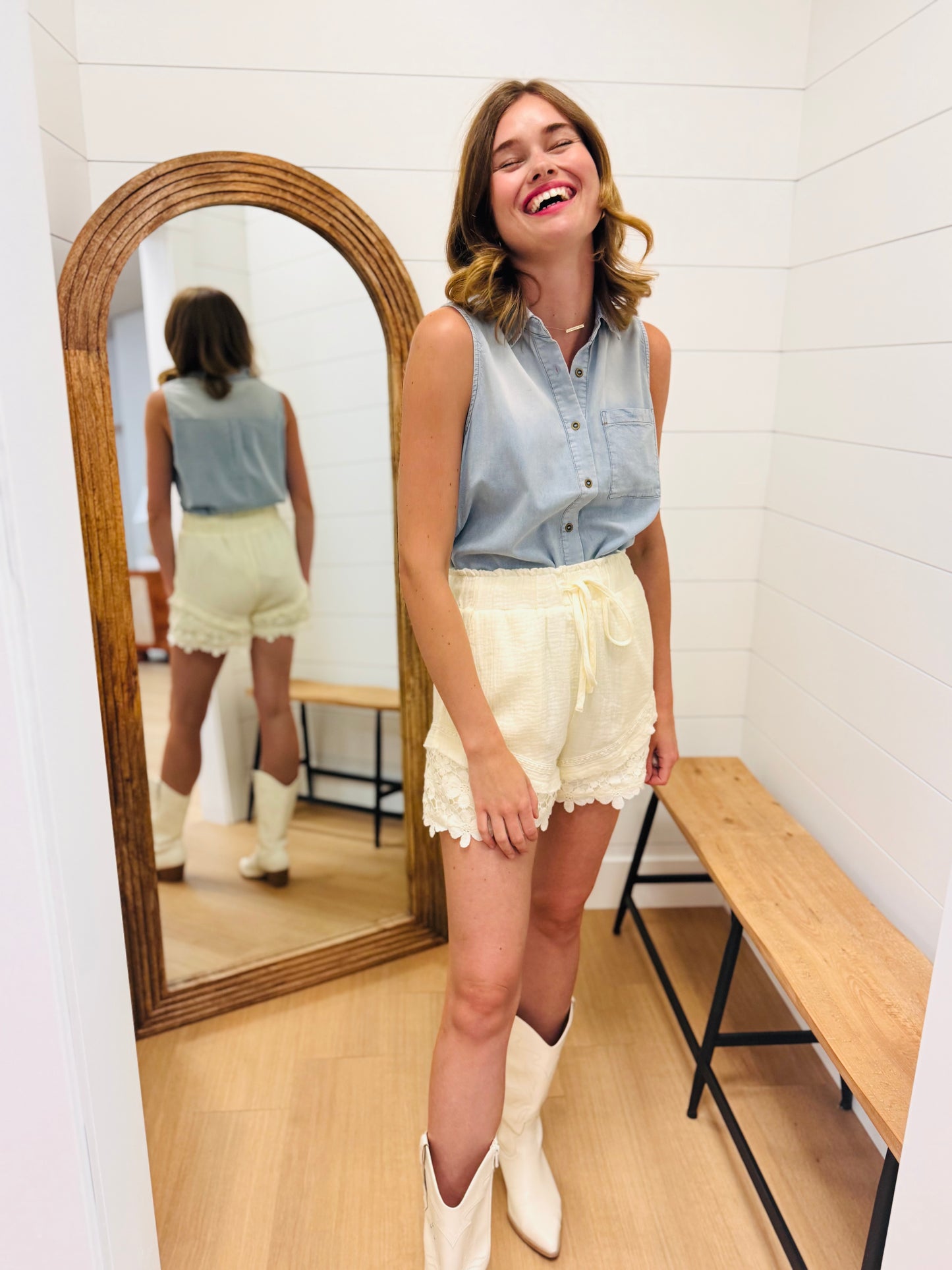 Chambray Tank Top
