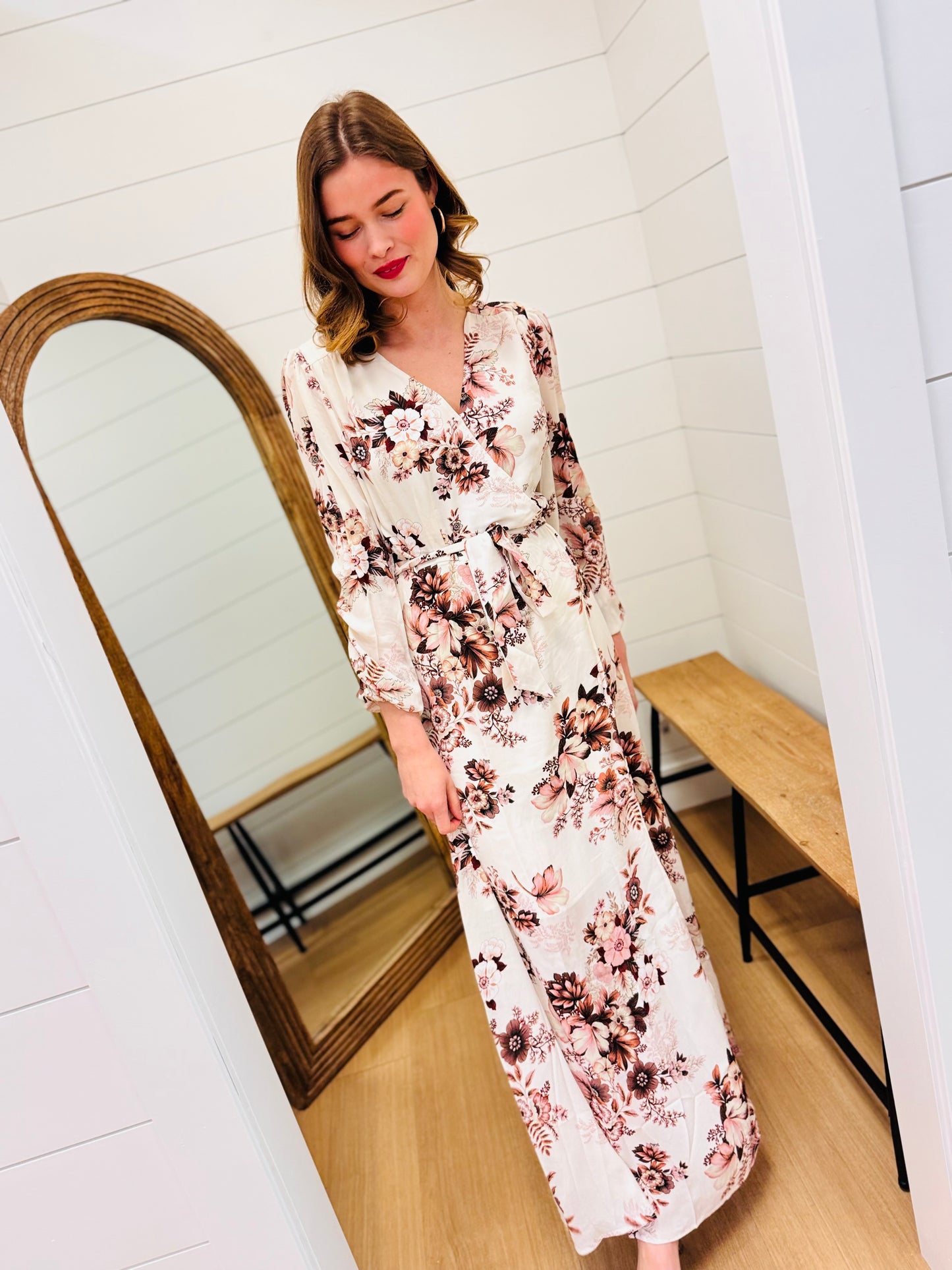 Floral Print Wrap Dress
