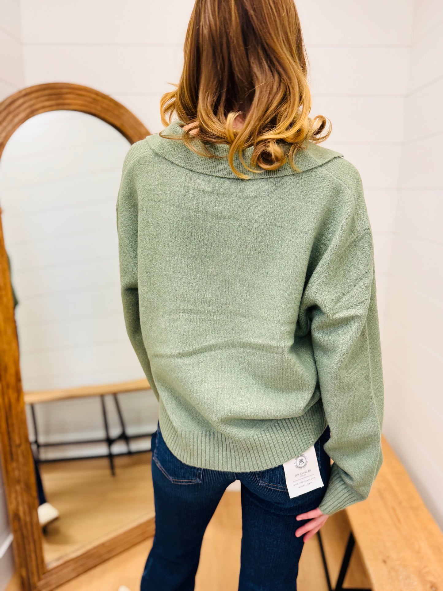 Collared V Neck Sweater
