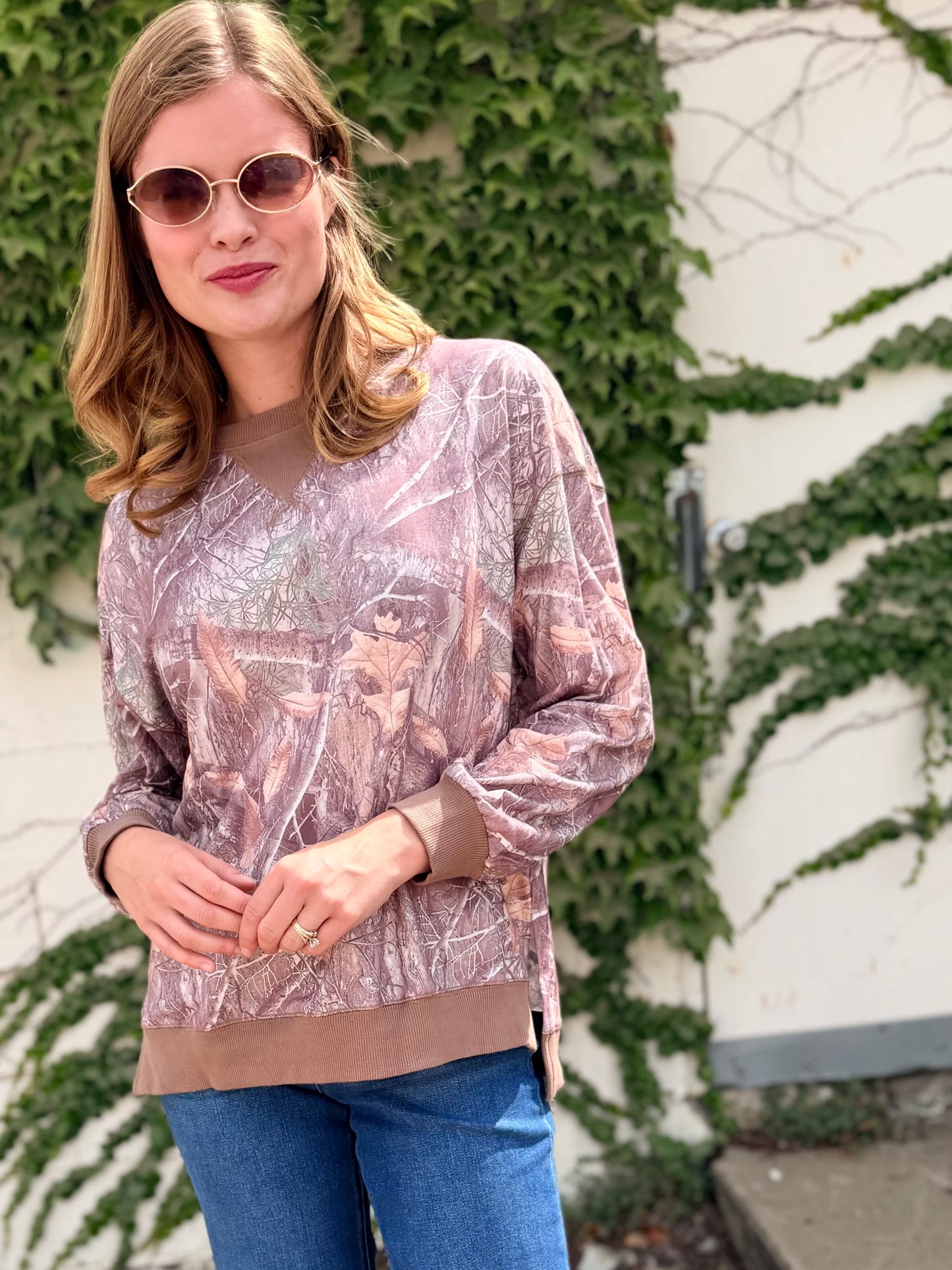 Camo Baggy Pullover Sweatshirt