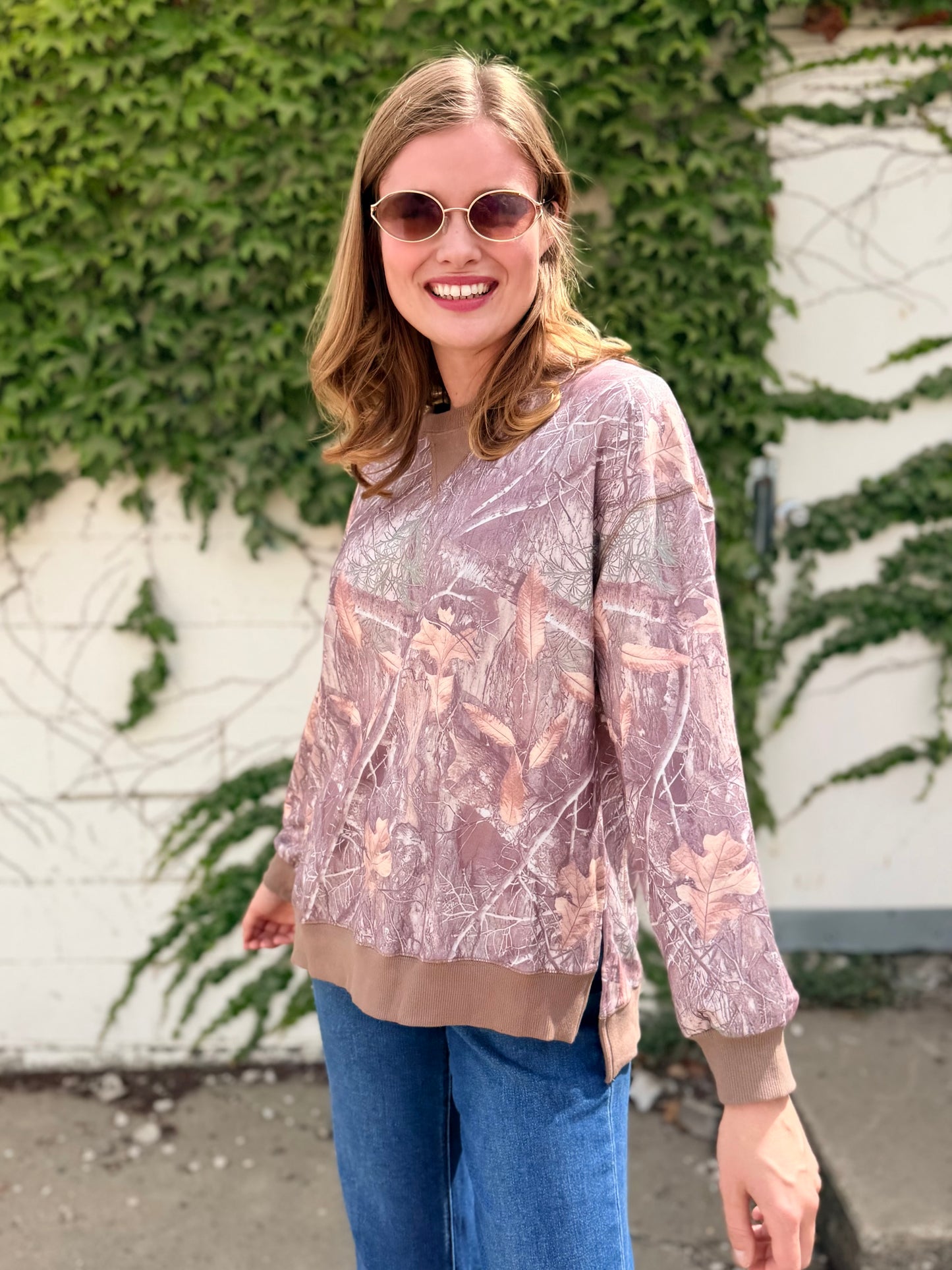 Camo Baggy Pullover Sweatshirt