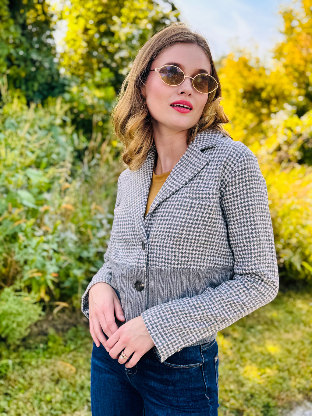 Cropped Grey Blazer