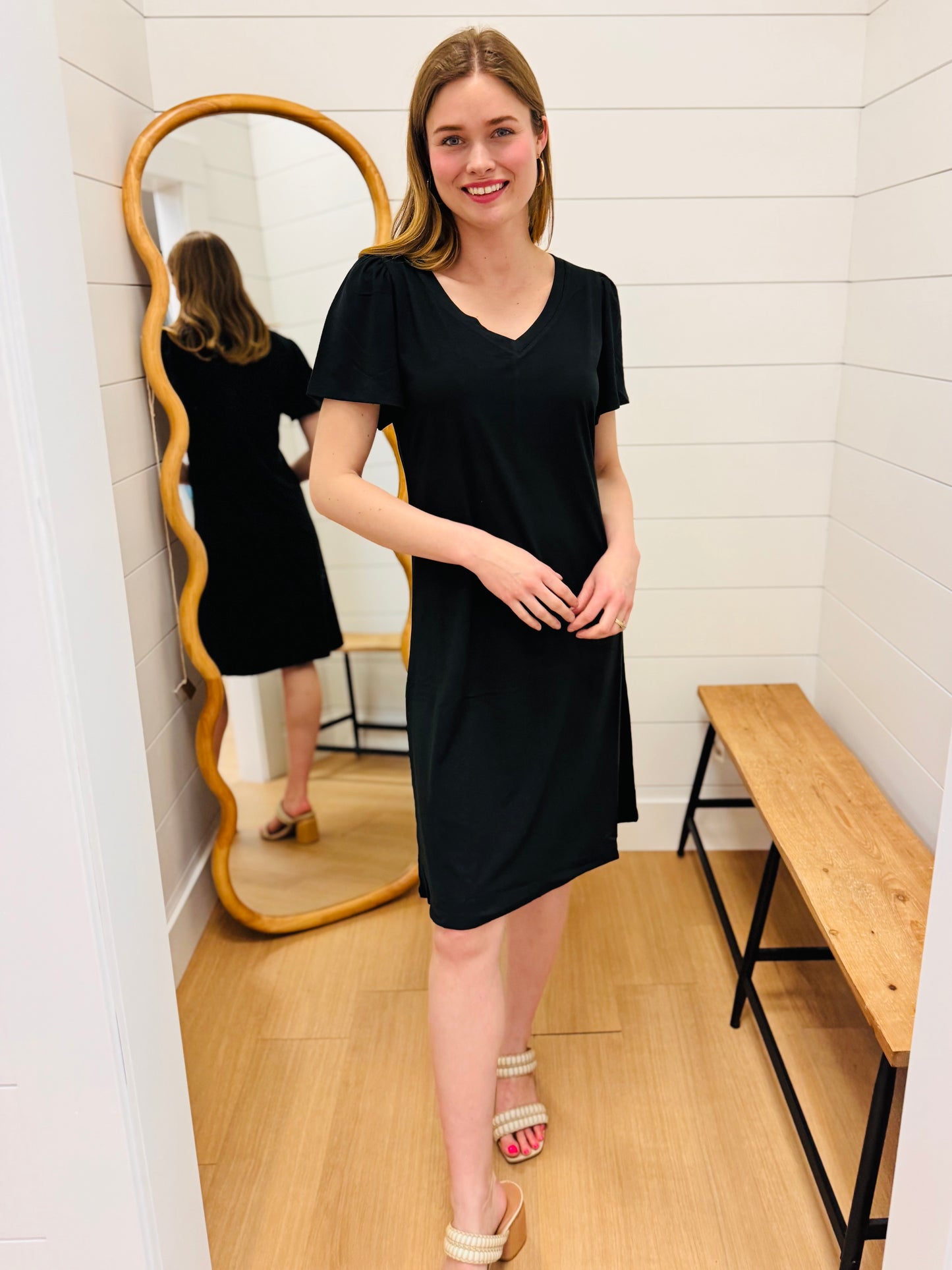 Ruffle Sleeve Dress