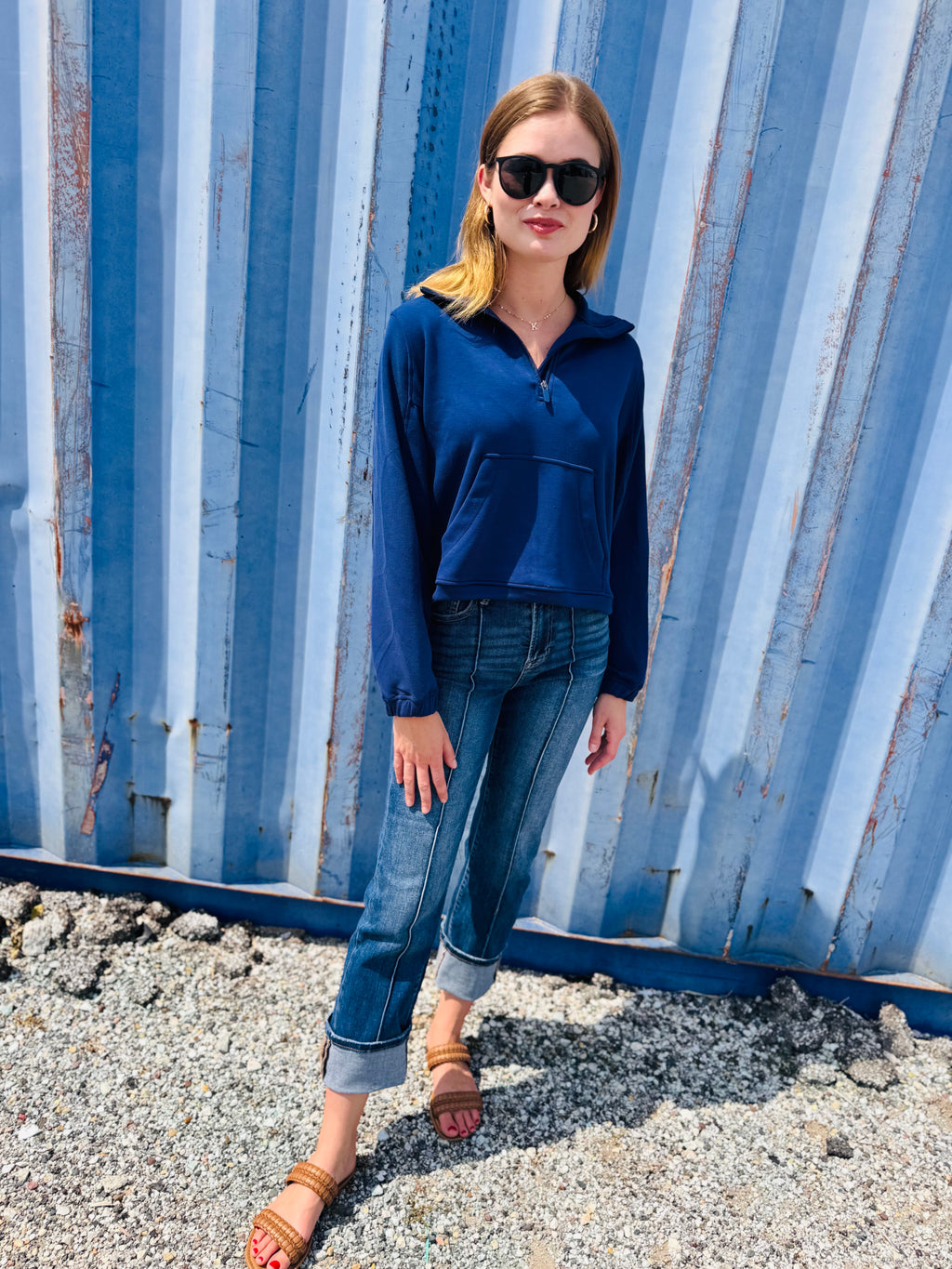 Half-zip Sweatshirt - Navy