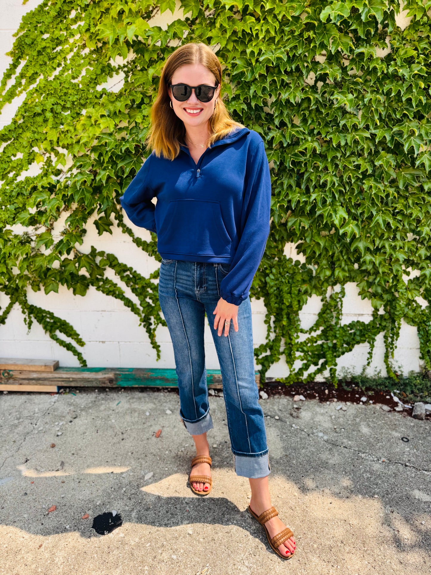 Half-zip Sweatshirt - Navy
