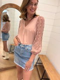 Soft Mauve Long Sleeve Blouse