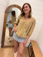 Asymmetrical Button Top