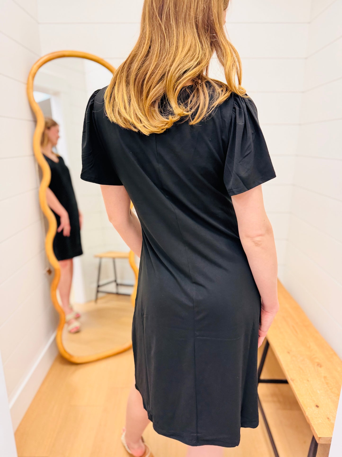 Ruffle Sleeve Dress