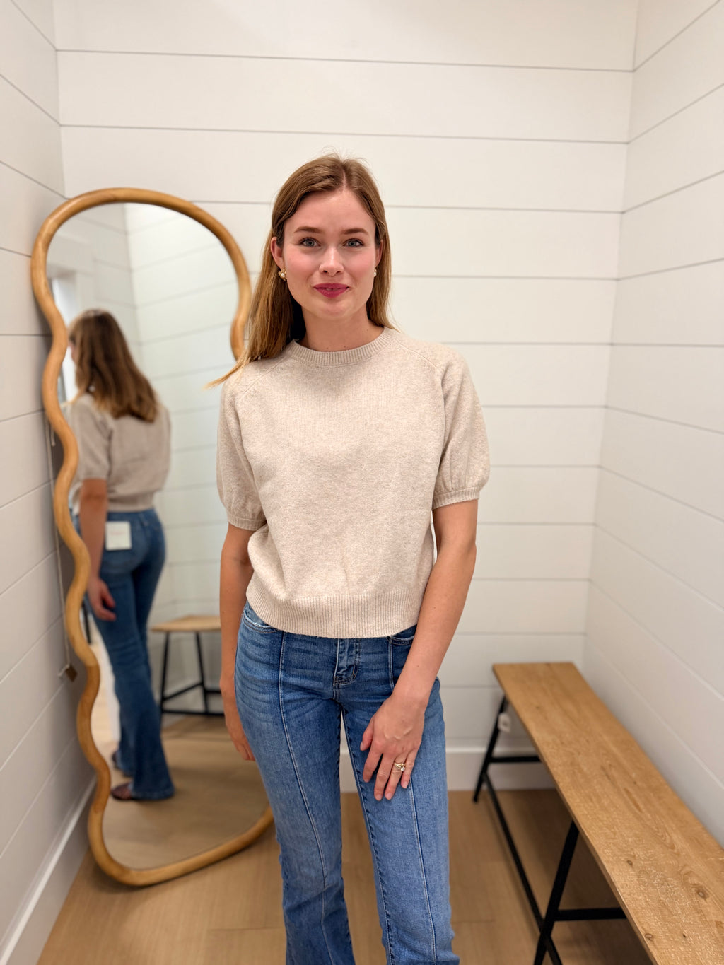 Chic Short Sleeved Sweater