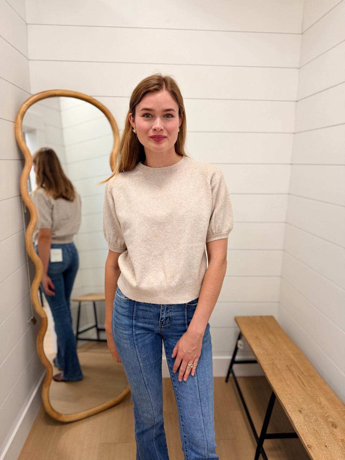 Chic Short Sleeved Sweater
