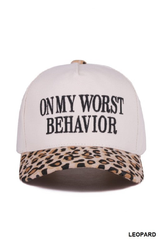 On My Worst Behavior Trucker Cap