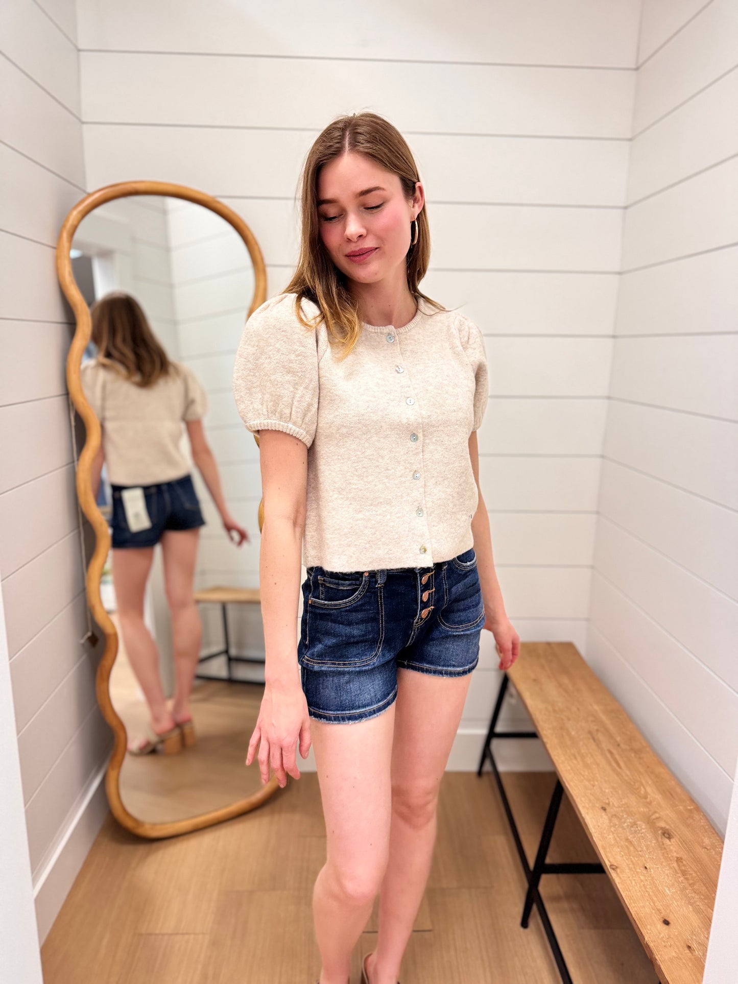 Summer Cardi with Puffed Sleeve