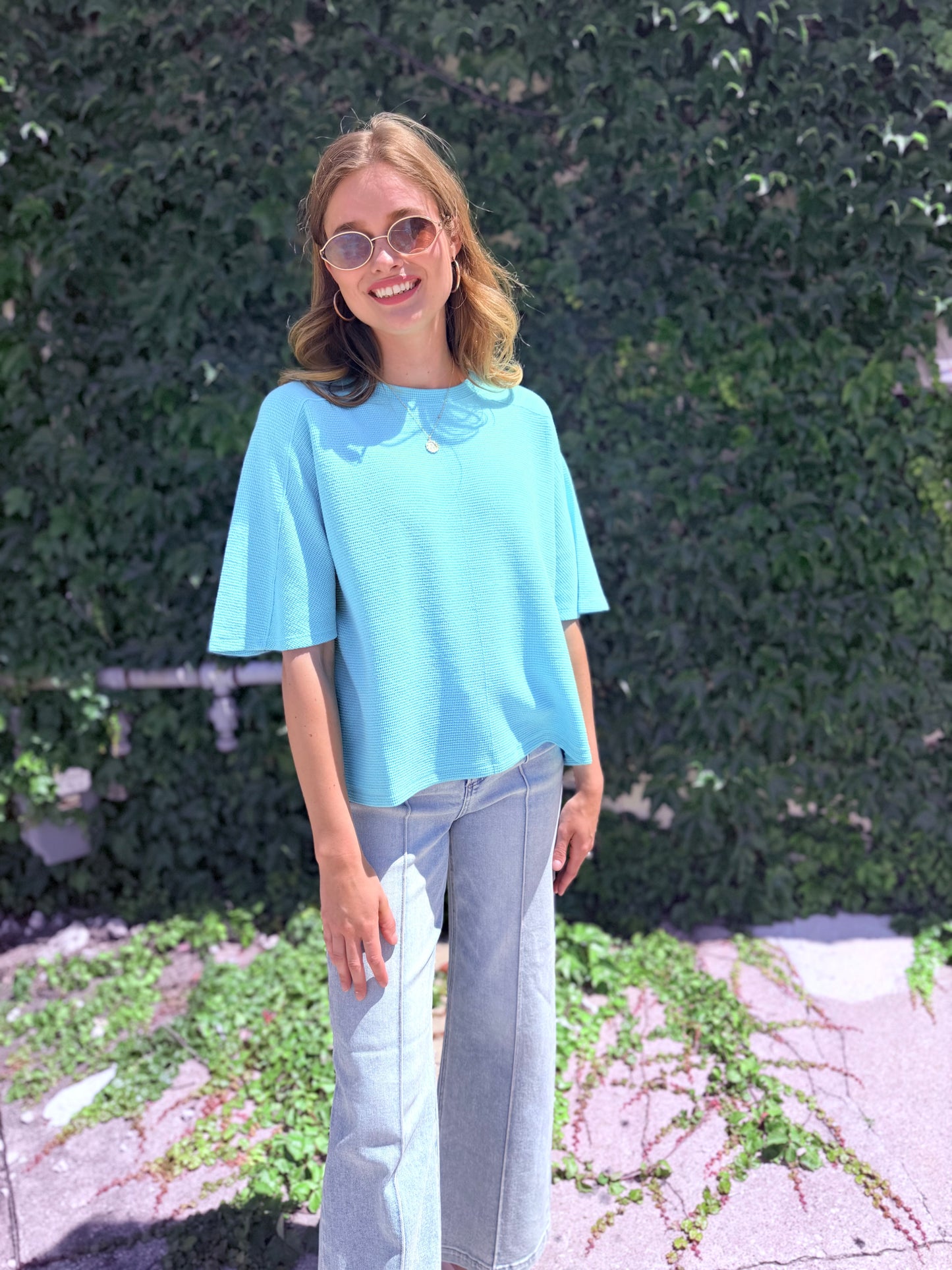 Vintage Washed Relaxed Fit Tee - Mint